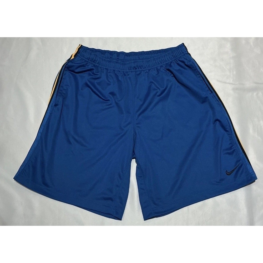 Nike Shorts Mens XL Blue Orange/Black Stripes Gym Running Boxing No Flaws